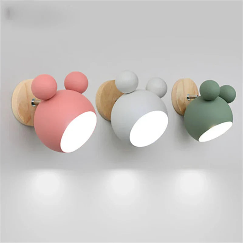 Applique Murale chambre - Lampe Design pour Chambre d'Enfant en Métal et Bois