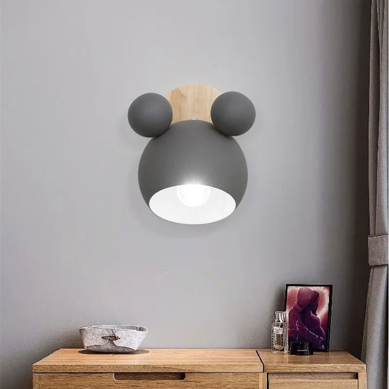 Applique Murale chambre - Lampe Design pour Chambre d'Enfant en Métal et Bois