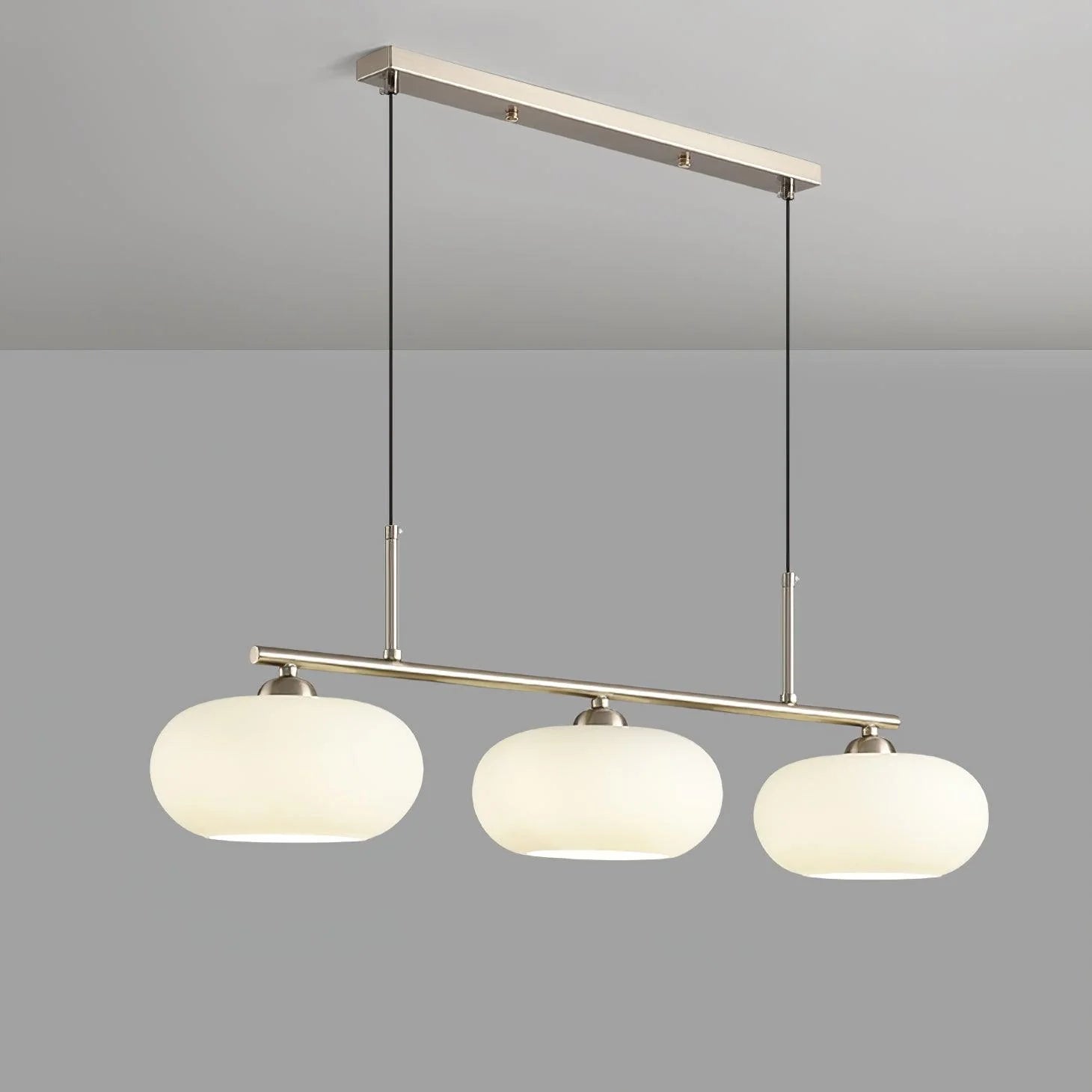 Suspension Globes en Verre Dépoli — Lustre 3 Bras Style Nordique | KAKI™