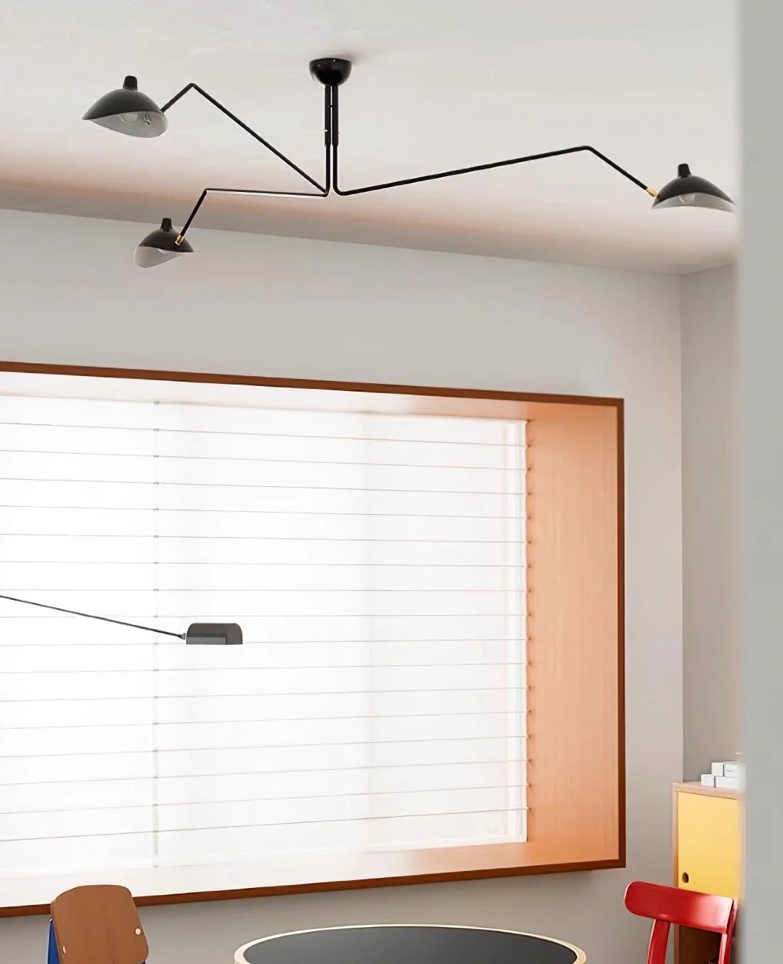 Plafonnier Design Multi-Bras Sculptural Noir & Blanc pour Salon & Salle à Manger | PIEUVRE™