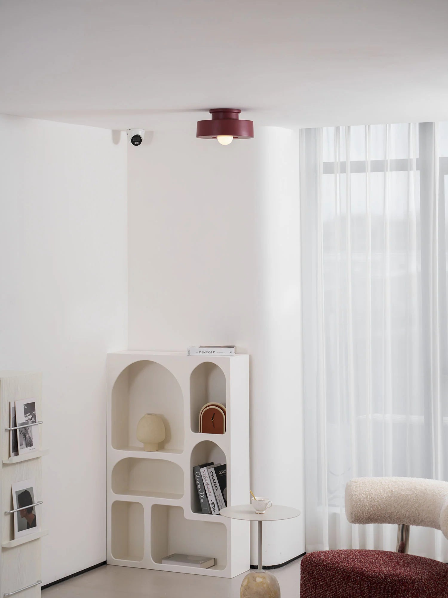 Plafonnier Rond en Résine — Applique Plafond Style Nordique Minimaliste | COUPOLE™