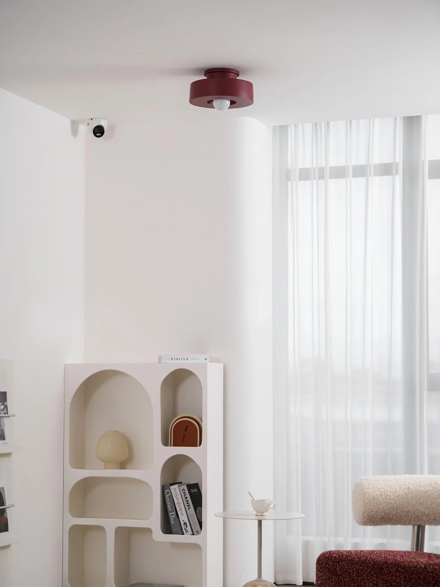 Plafonnier Rond en Résine — Applique Plafond Style Nordique Minimaliste | COUPOLE™