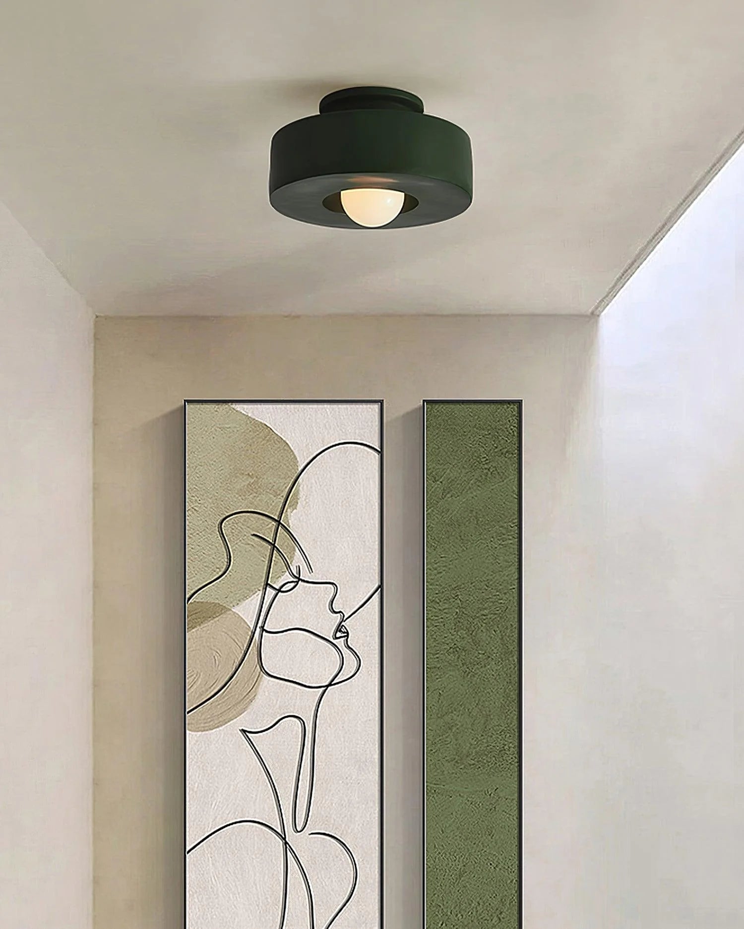 Plafonnier Rond en Résine — Applique Plafond Style Nordique Minimaliste | COUPOLE™
