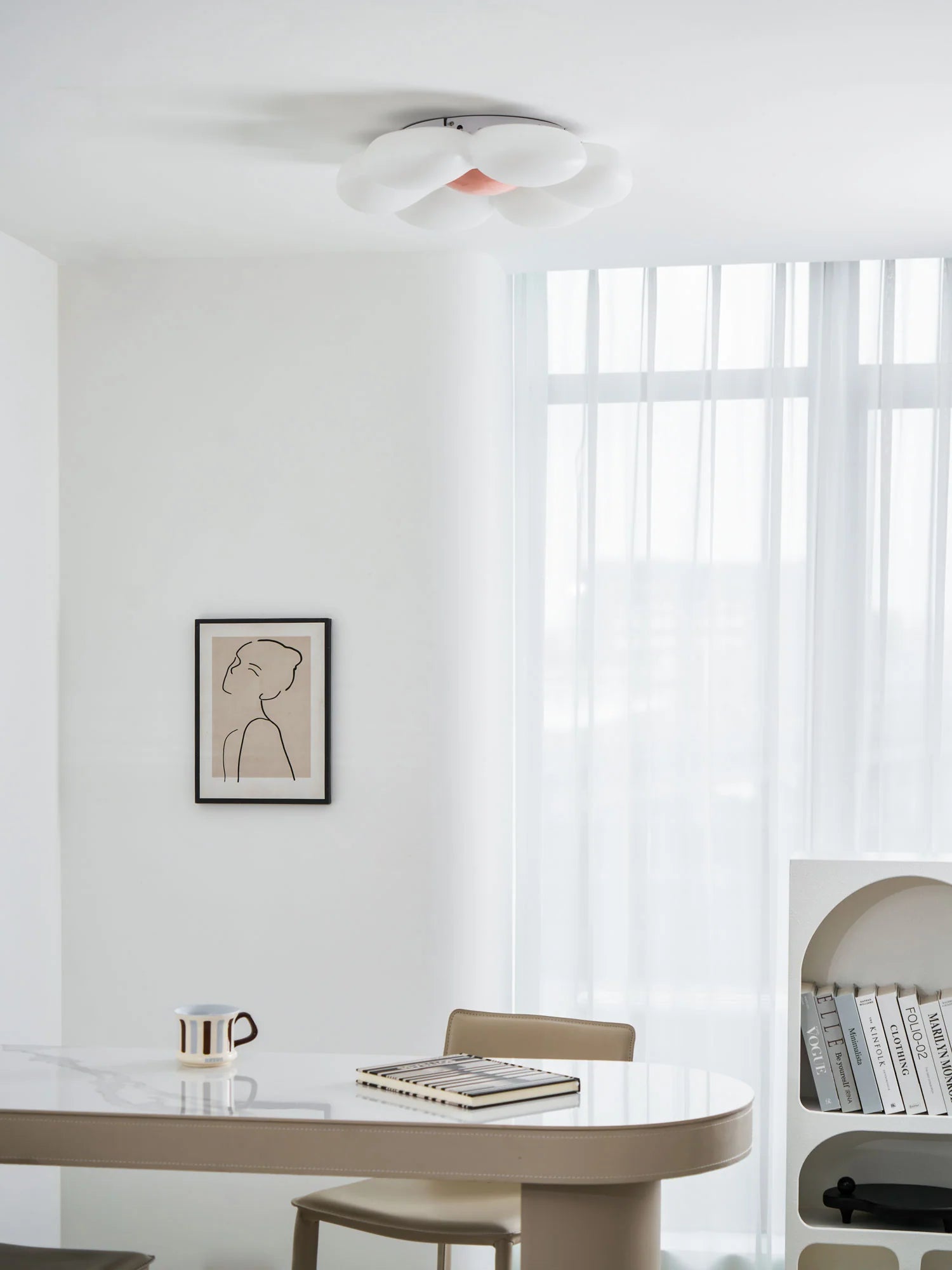 Plafonnier Fleur Enfant Romantique — Lampe Chambre Princesse Style Rond | PIVOINE™