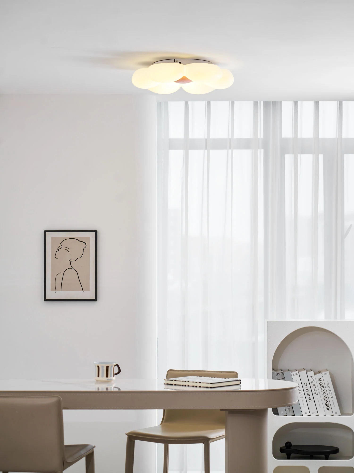 Plafonnier Fleur Enfant Romantique — Lampe Chambre Princesse Style Rond | PIVOINE™