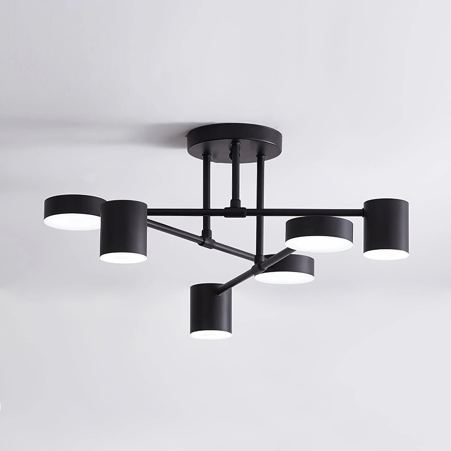 Lustre Semi-Encastré 6 Bras en Fer — Plafonnier Style Moderne | ÉTOILE™