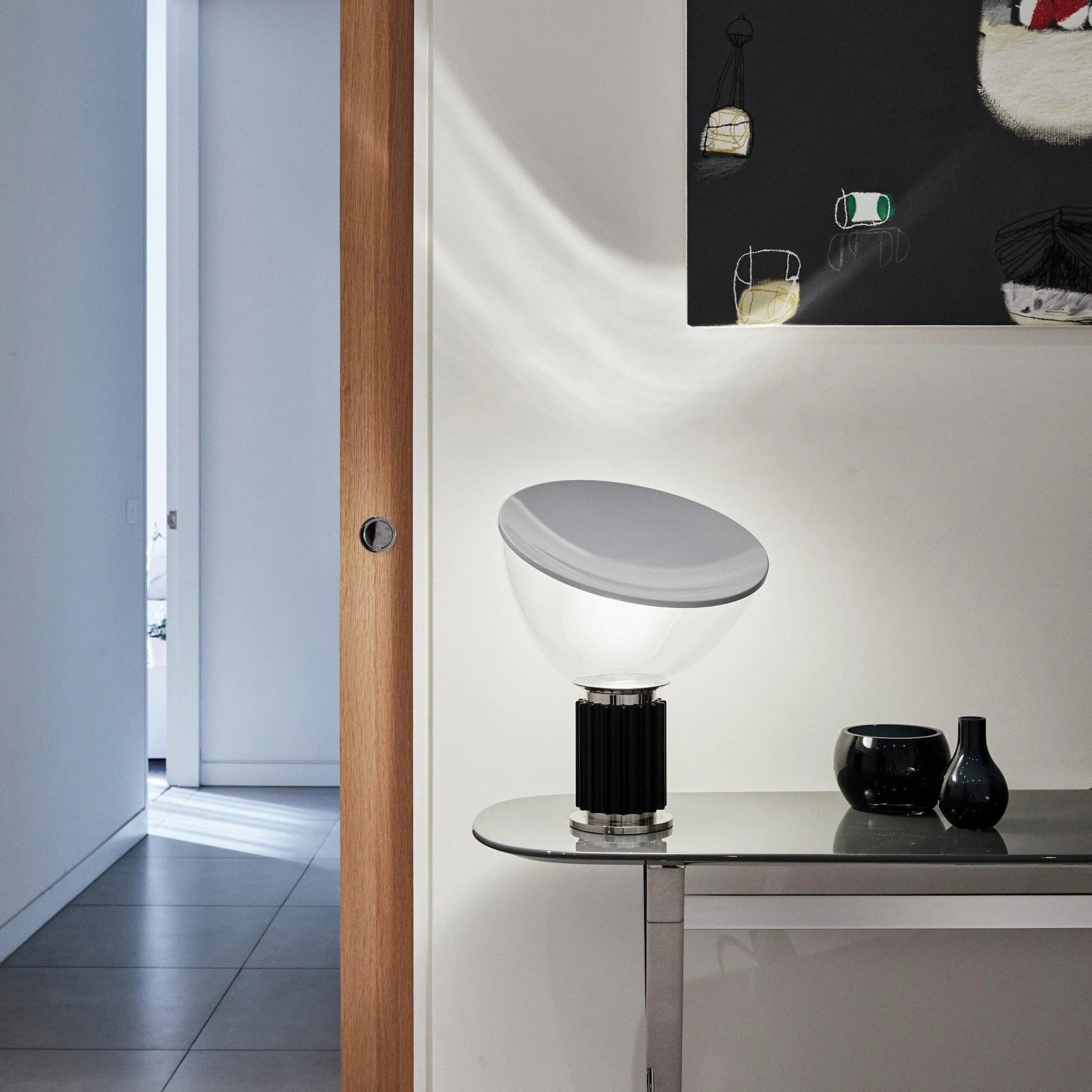 Lampe de Table Dôme en Verre Italien — Grande Lampe Style Moderne | OMBELLE™