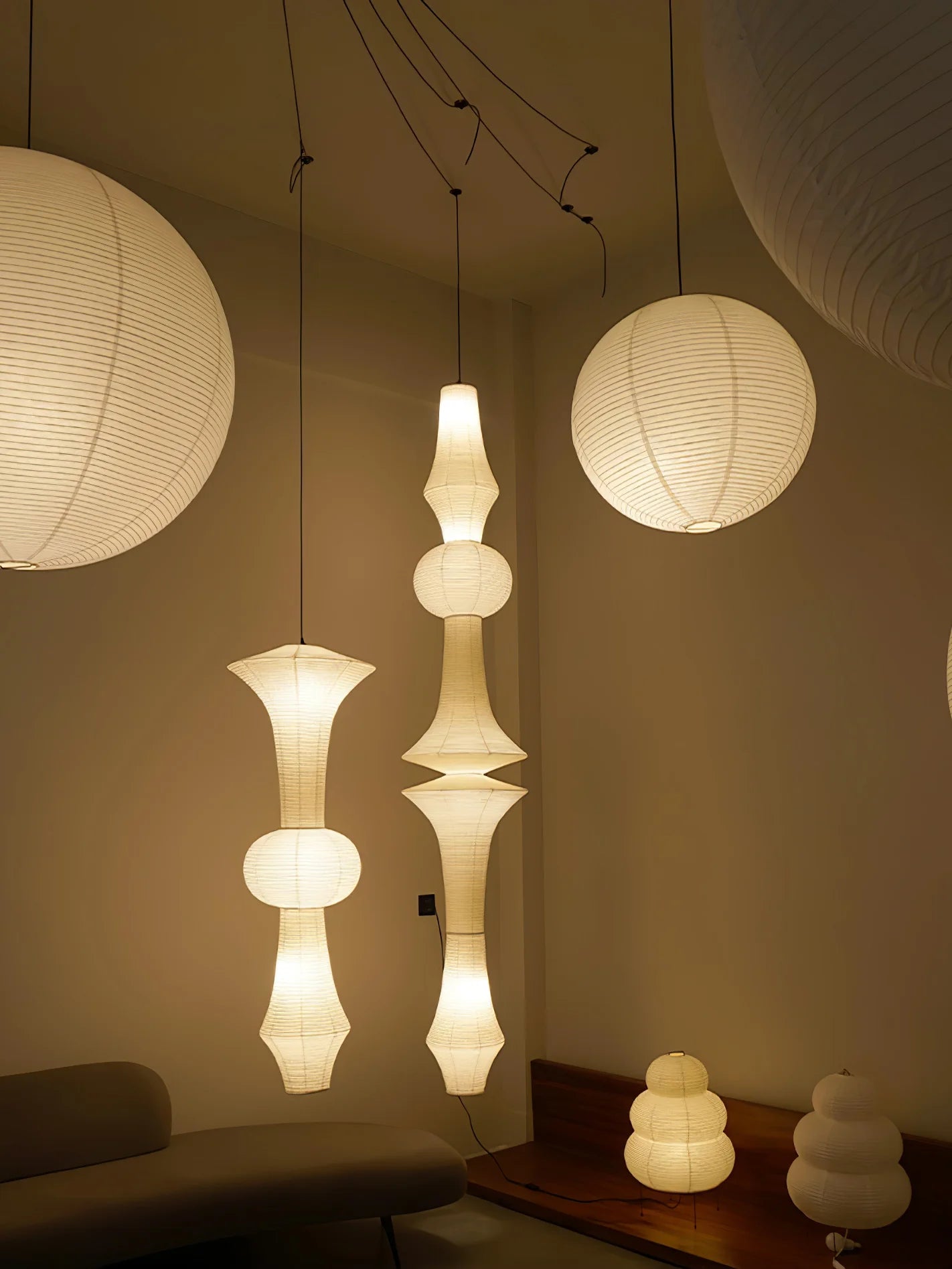 Suspension en Papier de Riz Japonais — Lanterne Style Washi | COCON™