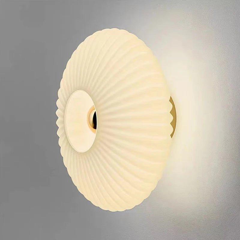 Applique et Plafonnier Coquillage en Verre Strié — Rétro Nordique | OURSIN™ - Lampes Design