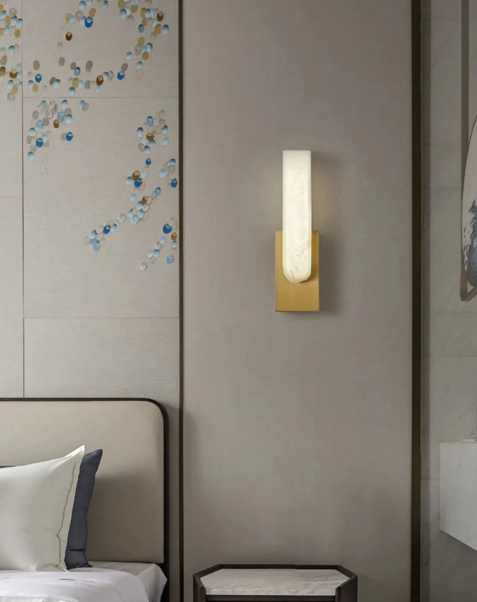 Applique Murale Barre en Marbre — Lampe Chevet Style Nordique Luxe | ONYX™ - Lampes Design