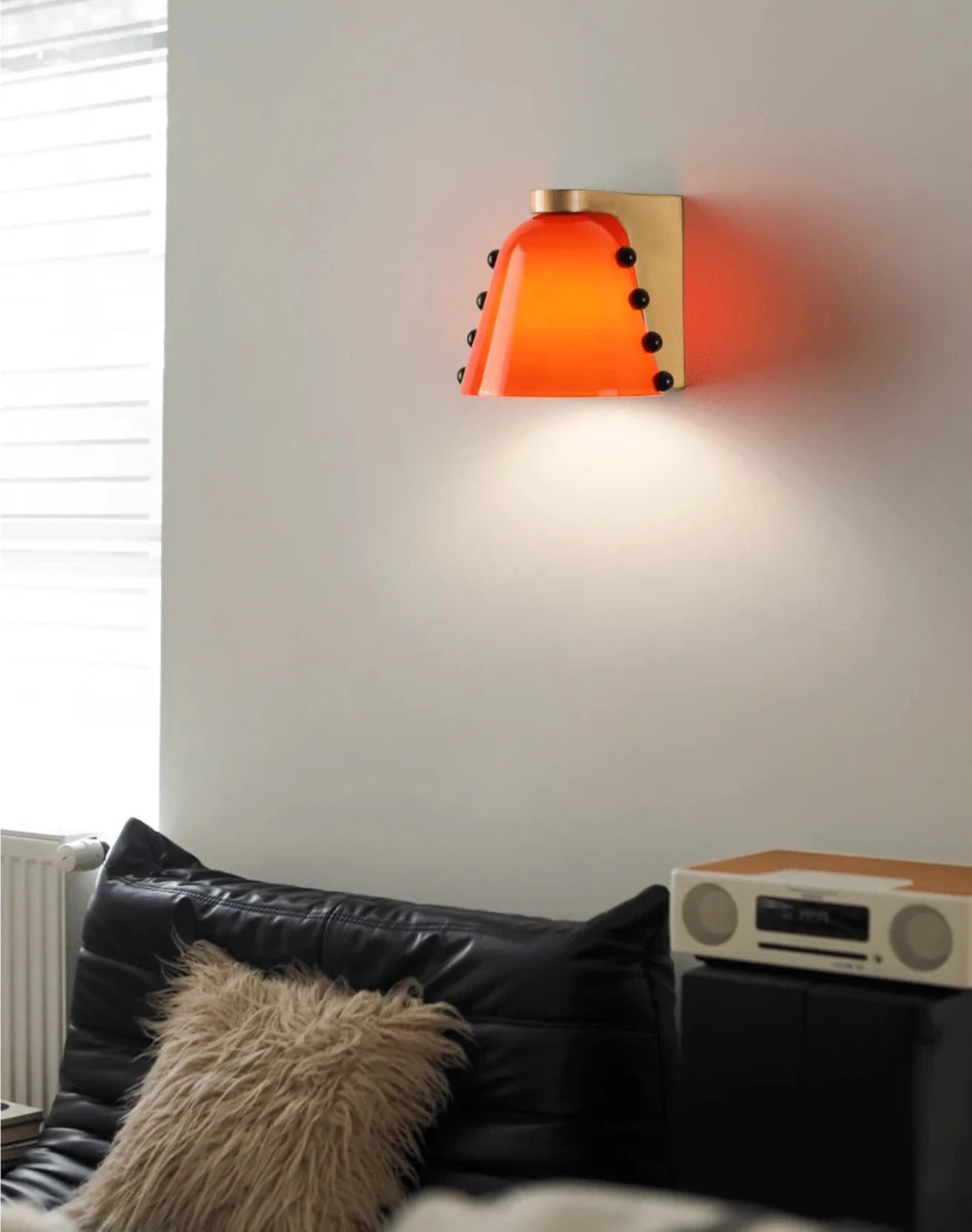 Applique Murale Coupe en Verre Coloré — Lampe Chevet Style Rétro Artisanal | COUPE™ - Lampes Design