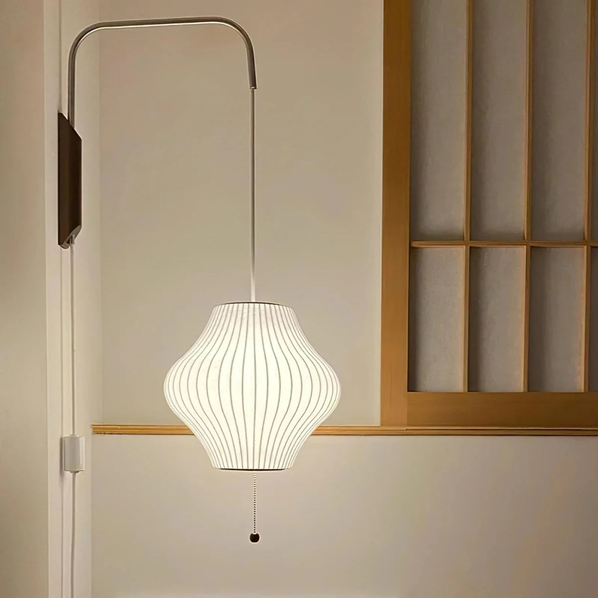Applique Murale Design Abat-jour Soie Tissée Japandi pour Chambre & Salon | SOIE™ - Lampes Design