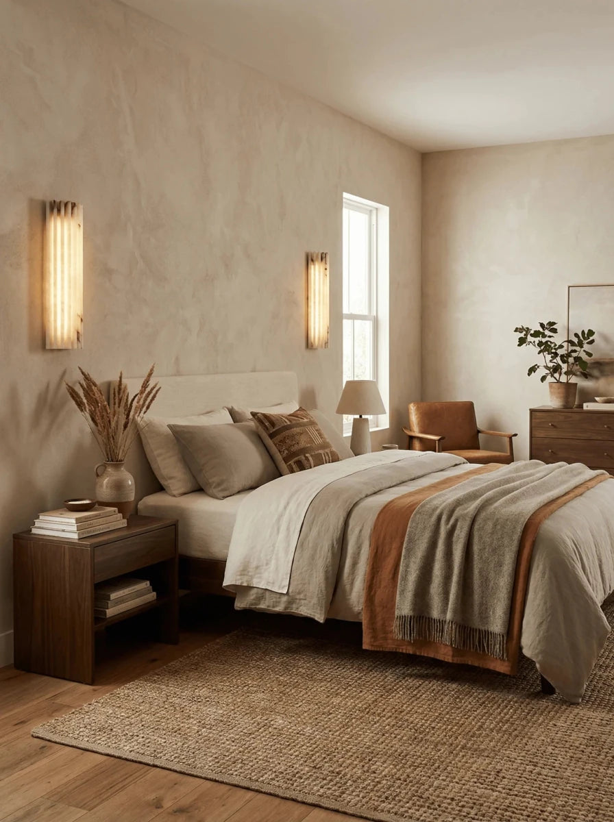 Applique Murale Design Marbre Blanc Cannelé pour Chambre & Salle à Manger | CANNELURE™ - Lampes Design