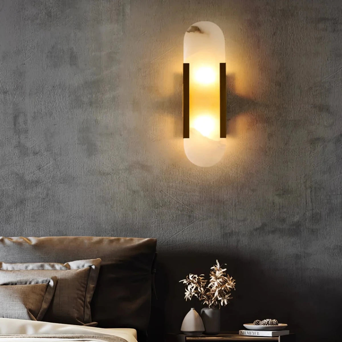 Applique Murale Design Pierre Naturelle Nordique pour Chambre & Salon | ALBÂTRE™ - Lampes Design