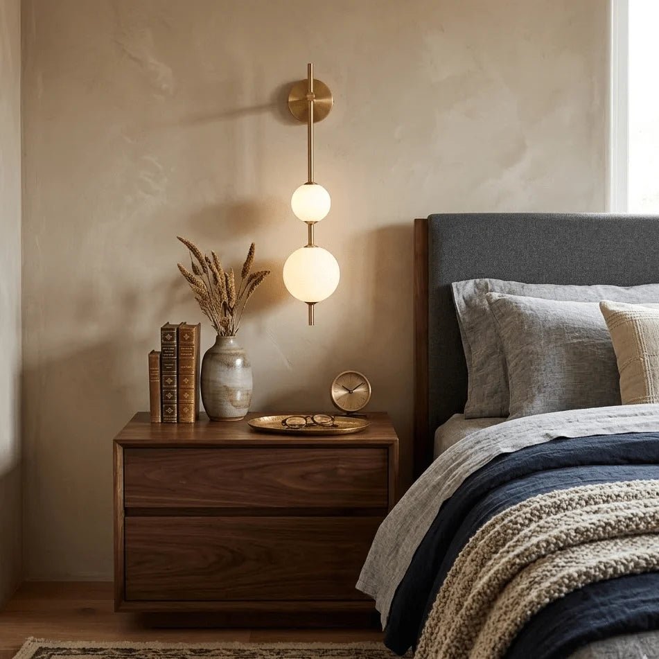 Applique Murale Design Sphères Dorées Art Déco pour Chambre & Entrée | ORBE™ - Lampes Design