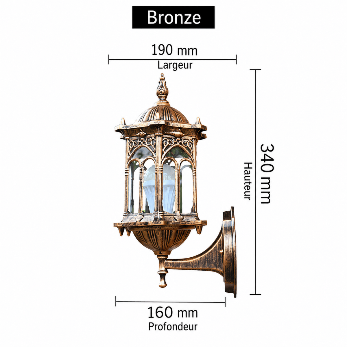 Applique Murale Extérieure Rétro Étanche Style Lanterne — Aluminium Anti-Rouille | LANTERNA™ - Lampes Design