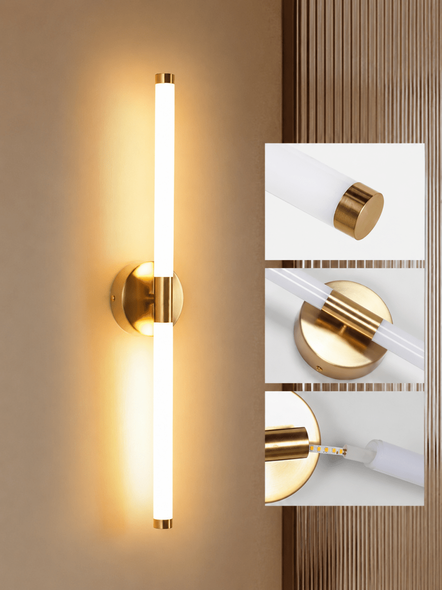 Applique Murale LED Linéaire Doré — Luminaire Design Moderne Double Diffusion | AXIS™ - Lampes Design
