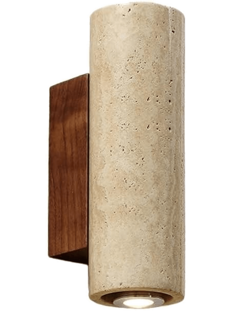 Applique Murale Marbre Jaune Wabi-Sabi — Luminaire Travertin Style Japonais | SATORI™ - Lampes Design