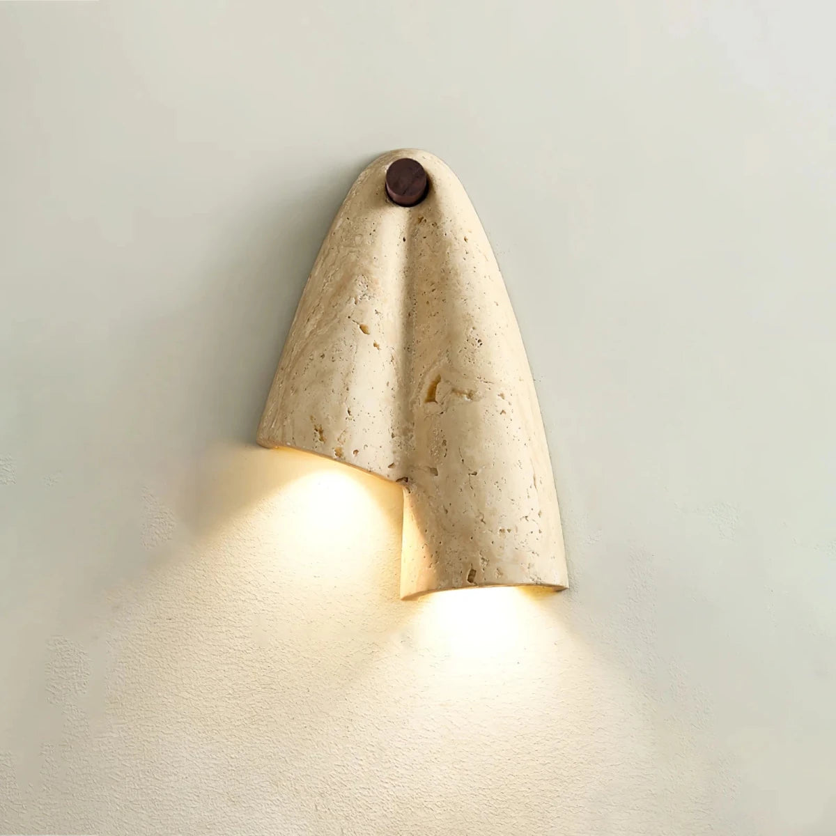 Applique Murale Pierre & Bois Asymétrique — Lampe Style Wabi-Sabi Rétro | FALAISE™ - Lampes Design