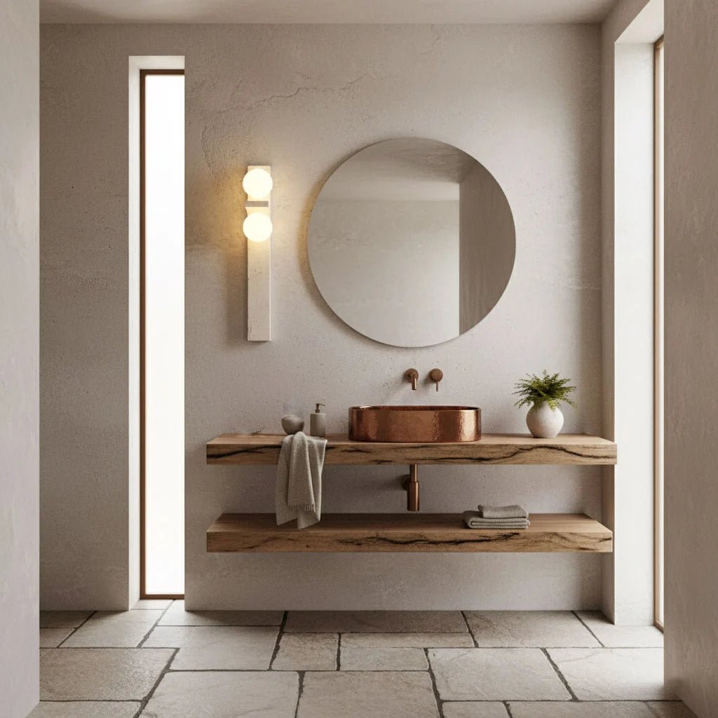 Applique Murale Pierre Naturelle Longue — Lampe Style Wabi-Sabi Rétro | STALACTITE™ - Lampes Design