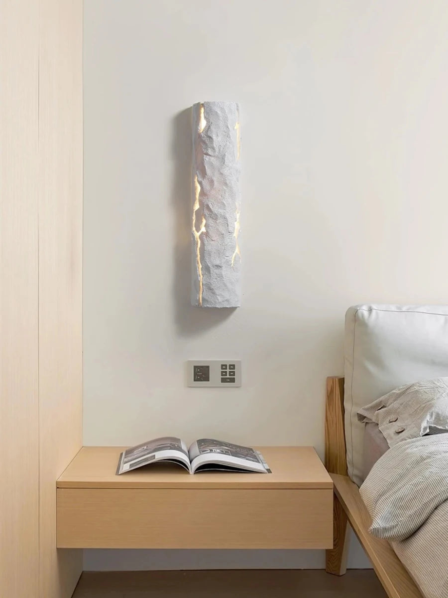 Applique Murale Souche & Texturée Blanche — Lampe Chevet Style Rustique Moderne | TRONC™ - Lampes Design