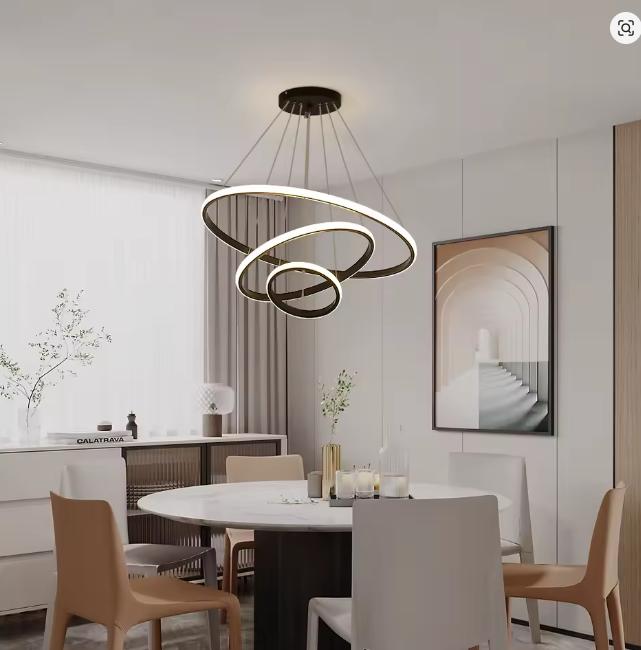LUSTRE SUSPENSION TRIPLE ANNEAU LED DIMMABLE | ORBIS™