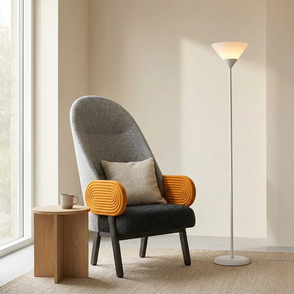 Lampadaire Rétro-Scandinave en Métal et Acrylique — L'ALBA™