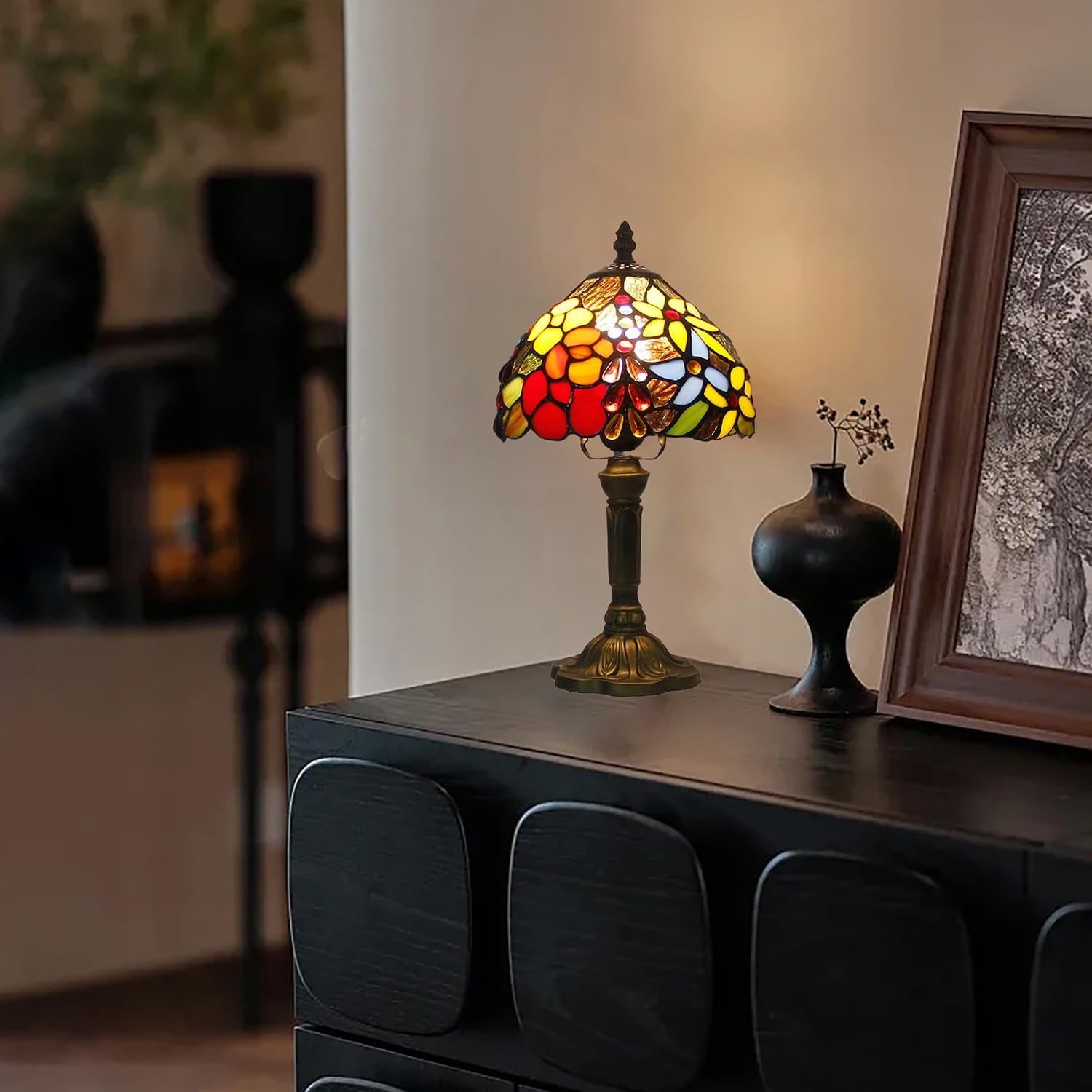 Lampe Tiffany Vitrail Floral Art Nouveau | FLORA™