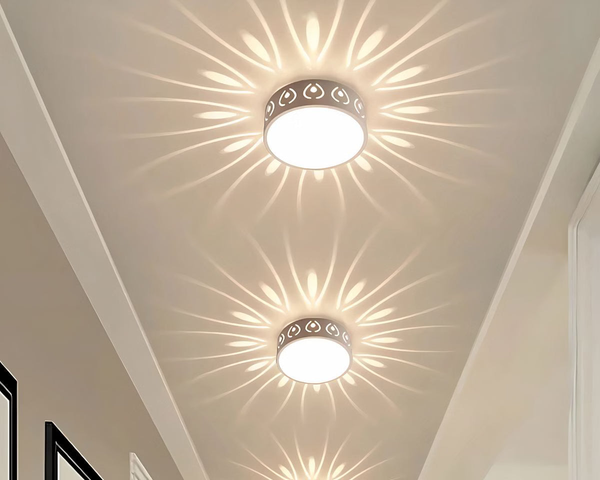 Plafonnier LED Rond Design à Projections Lumineuses | AURA™