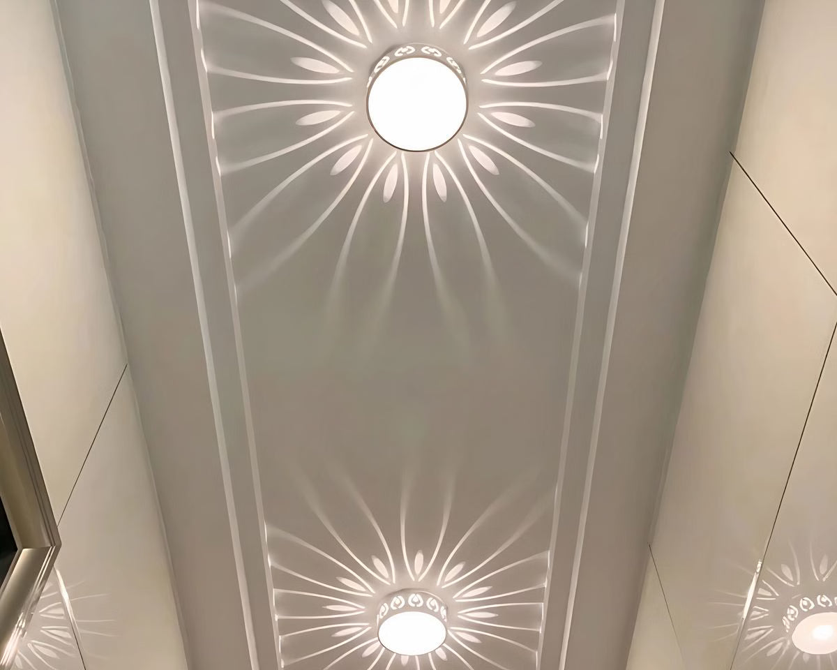 Plafonnier LED Rond Design à Projections Lumineuses | AURA™