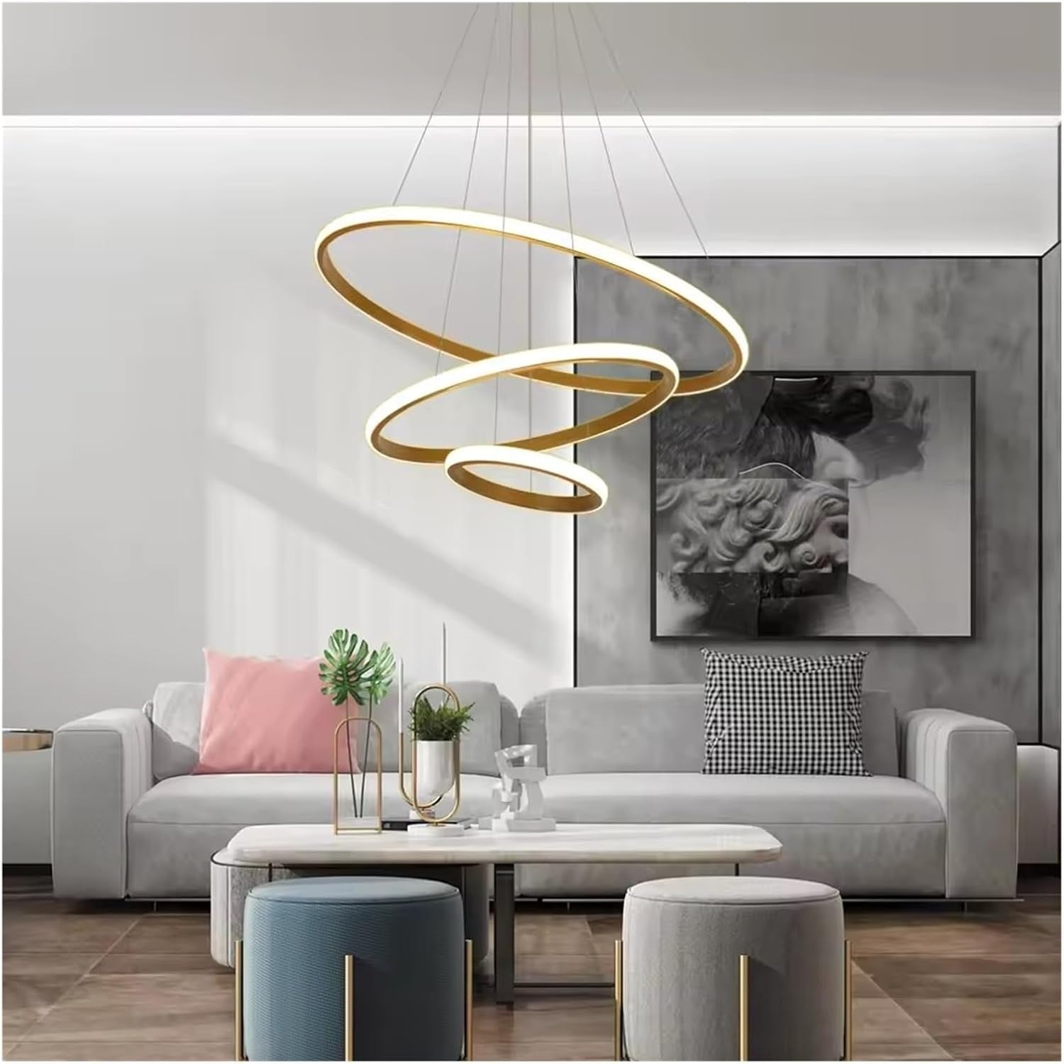 LUSTRE SUSPENSION TRIPLE ANNEAU LED DIMMABLE | ORBIS™