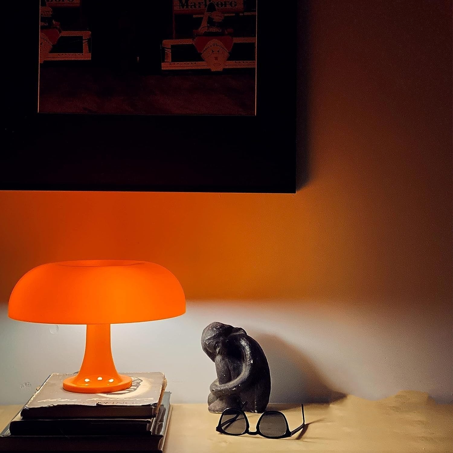 Lampe Champignon Vintage Orange Design Rétro | Le Cèpe™