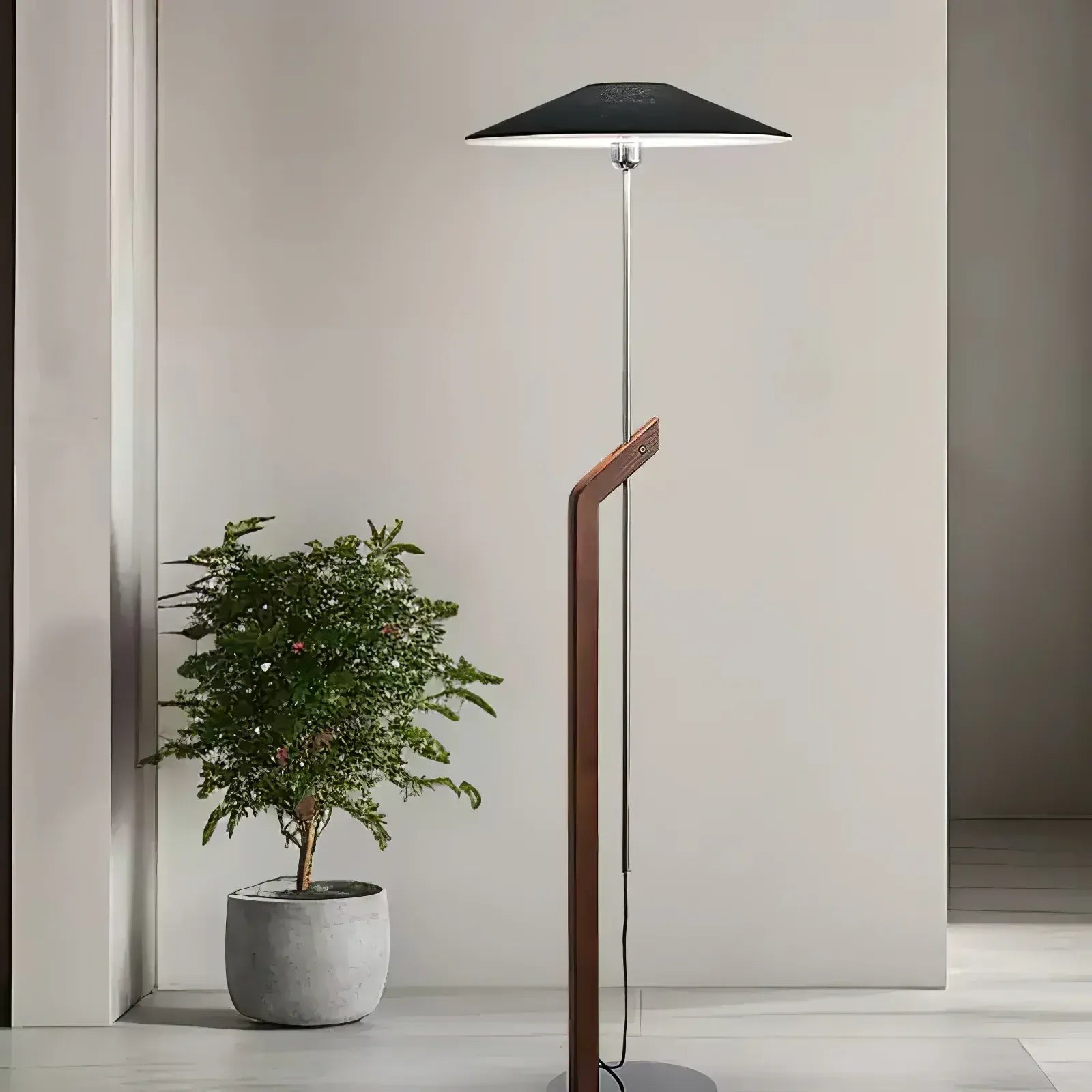 Lampadaire de Salon Minimaliste - Structure Bois et Métal | ZENITH - Lampes Design