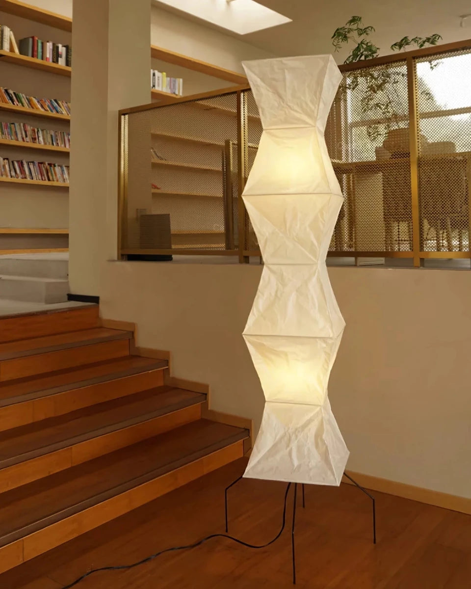 Lampadaire Design Wabi-Sabi Lanterne Papier Japonaise pour Chambre & Salon | SHOJI™ - Lampes Design