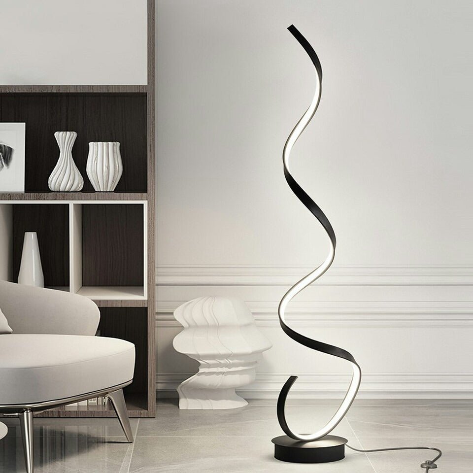 Lampadaire Salon Design Spirale LED Dimmable avec Télécommande | Karolina™ - Lampes Design
