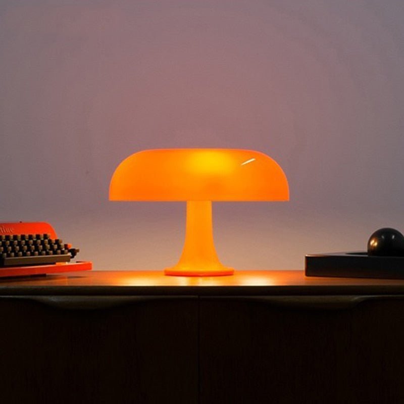 Lampe Champignon Vintage Design Rétro Orange en Verre pour Salon ou Bureau | Le Cèpe™ - Lampes Design