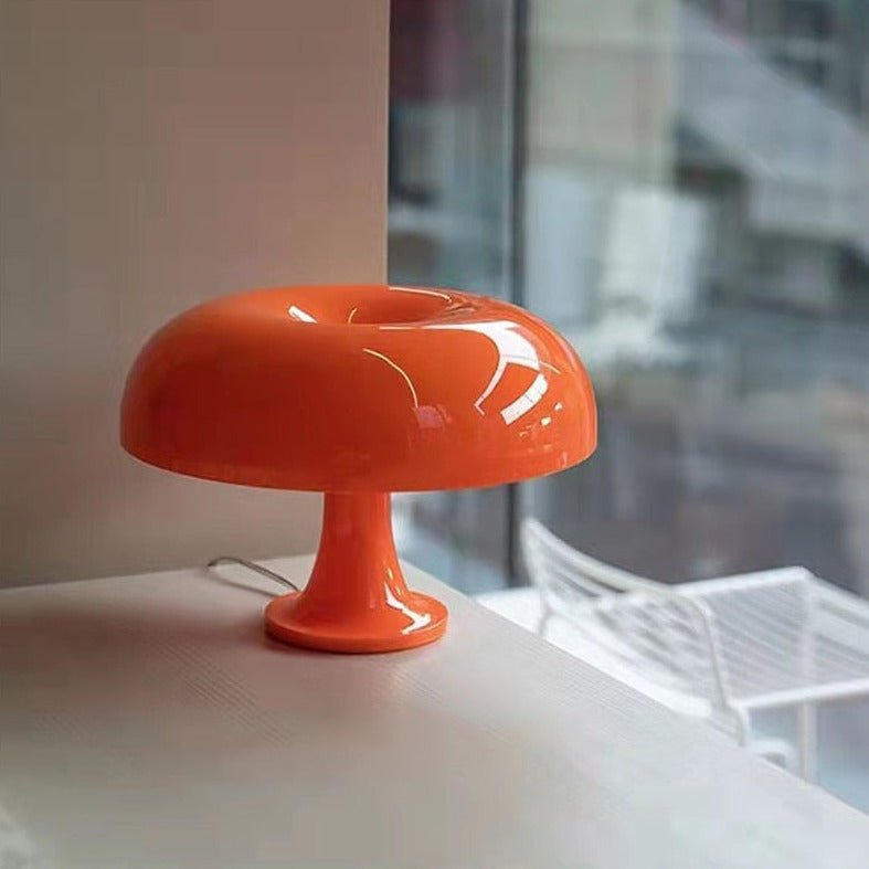 Lampe champignon vintage orange design rétro | Le Cèpe - Lampes Design