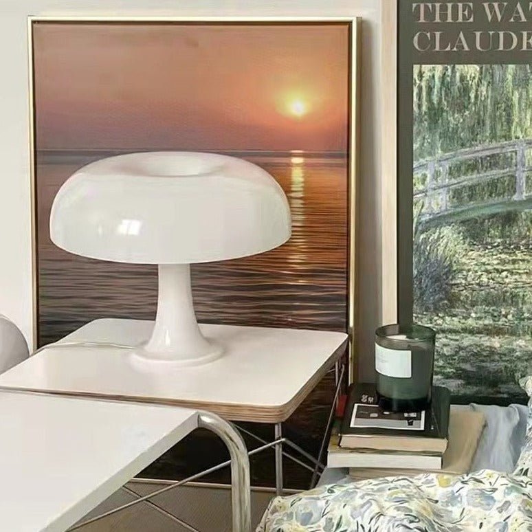 Lampe champignon vintage orange design rétro | Le Cèpe - Lampes Design