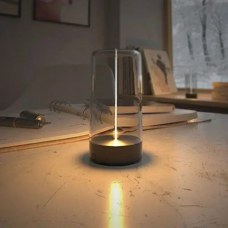 Lampe Portative Sans Fil à Filament — Rechargeable Type-C, Base Magnétique | QUANTA™ - Lampes Design
