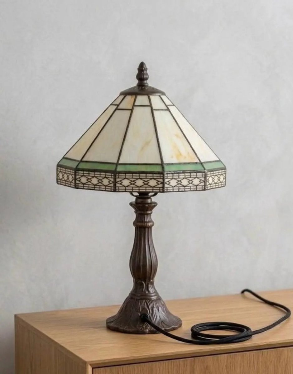 Lampe Tiffany Géométrique — Style Art Déco en Vitrail pour Bureau ou Salon | Artémis™ - Lampes Design