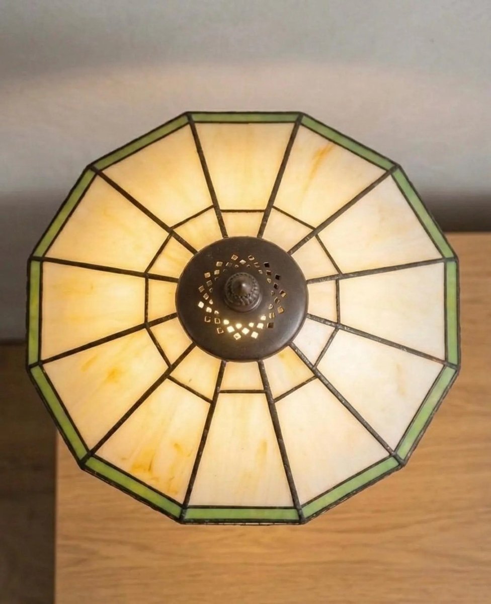Lampe Tiffany Géométrique — Style Art Déco en Vitrail pour Bureau ou Salon | Artémis™ - Lampes Design