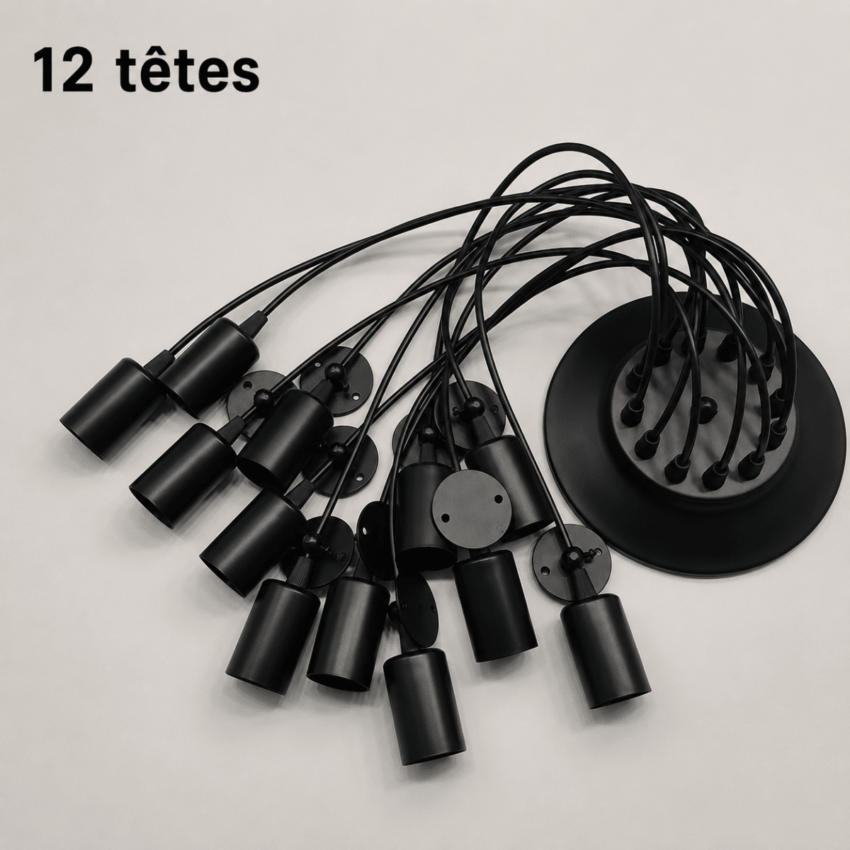 Lustre Araignée Vintage Industriel Multi-Têtes E27 — 1 à 14 Ampoules | ARAIGNÉE™ - Lampes Design