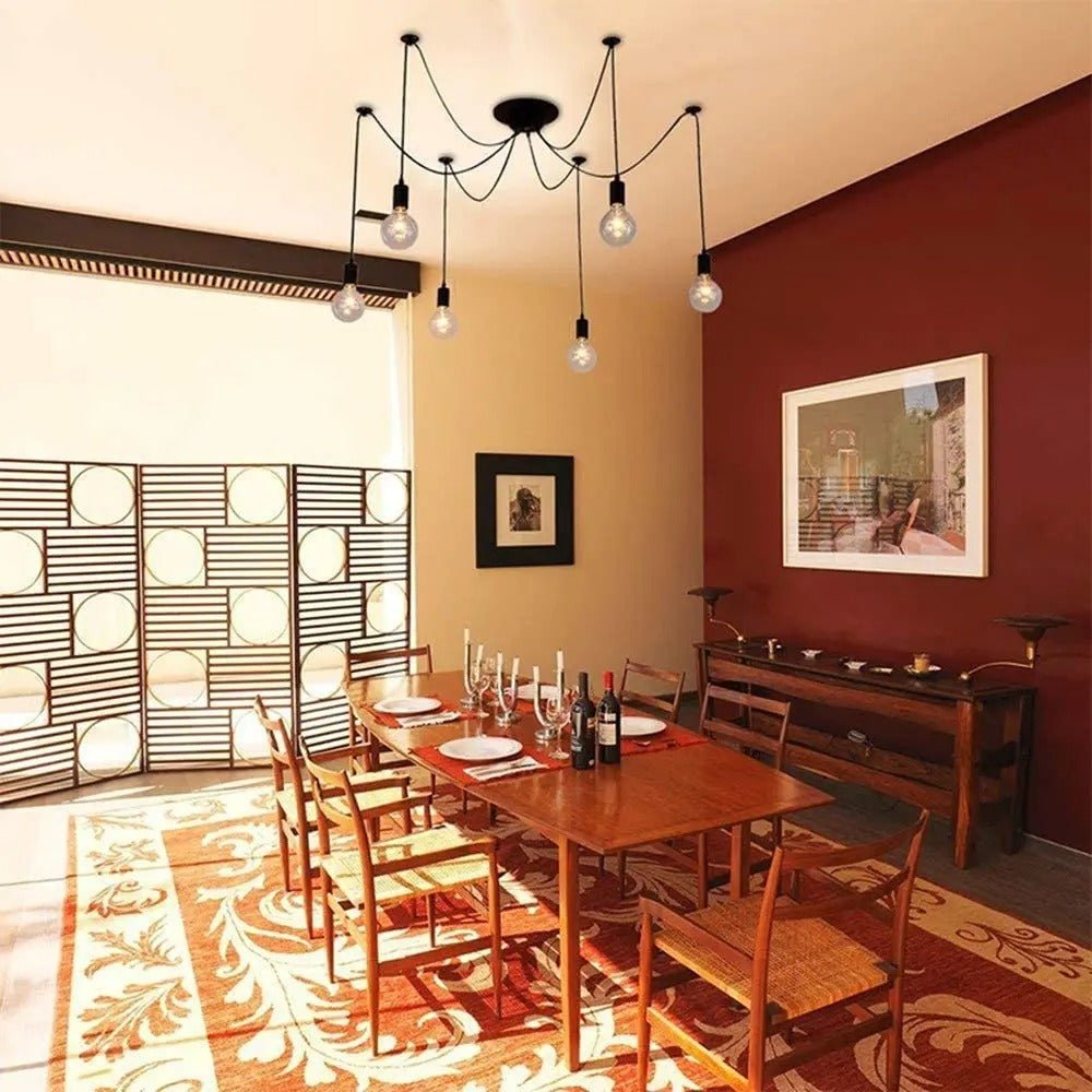 Lustre Araignée Vintage Industriel Multi-Têtes E27 — 1 à 14 Ampoules | ARAIGNÉE™ - Lampes Design