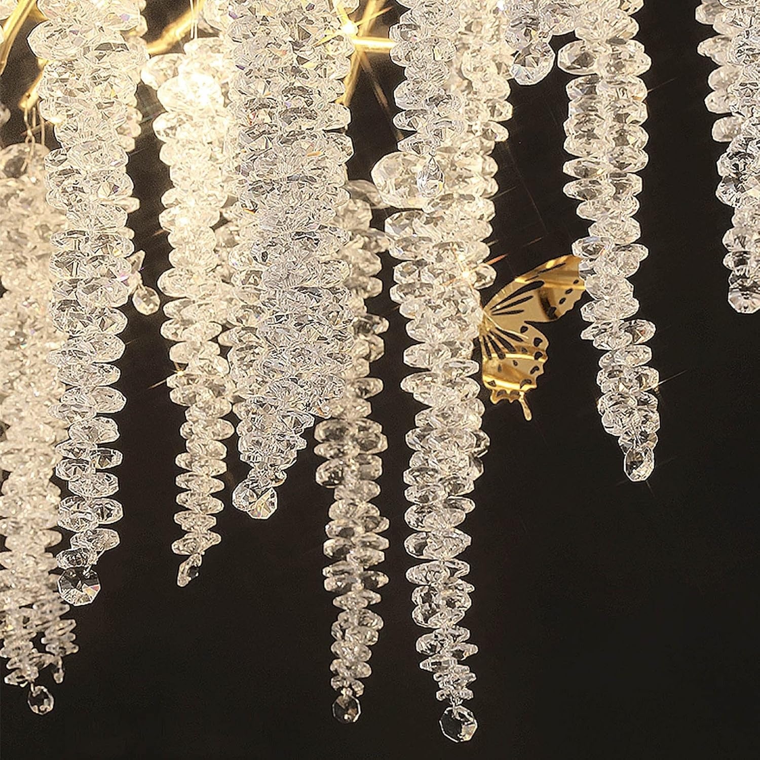 Lustre Cristal Cascade Design Doré - Suspension Luxe | CASCADE - Lampes Design