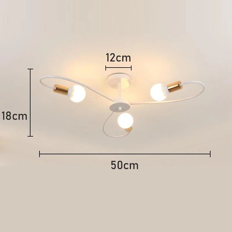 Lustre Industriel Rétro en Fer Forgé — 3, 6 ou 8 Têtes E27 | ATOME™ - Lampes Design