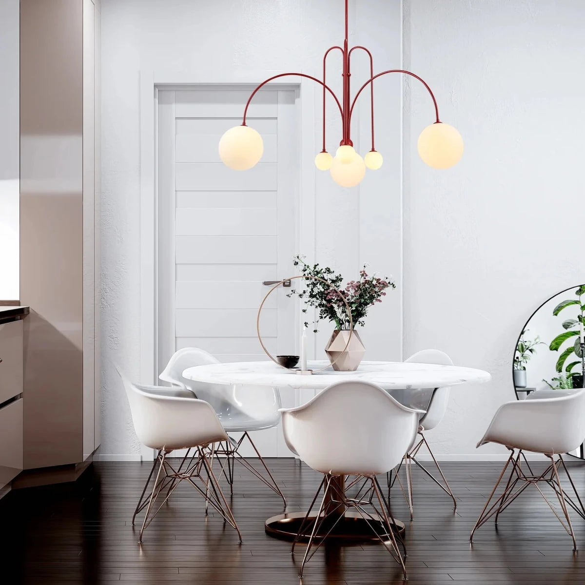 Lustre LED Design Comète Globes en Verre 6 Lumières pour Salon & Salle à Manger | MÉTÉORE™ - Lampes Design