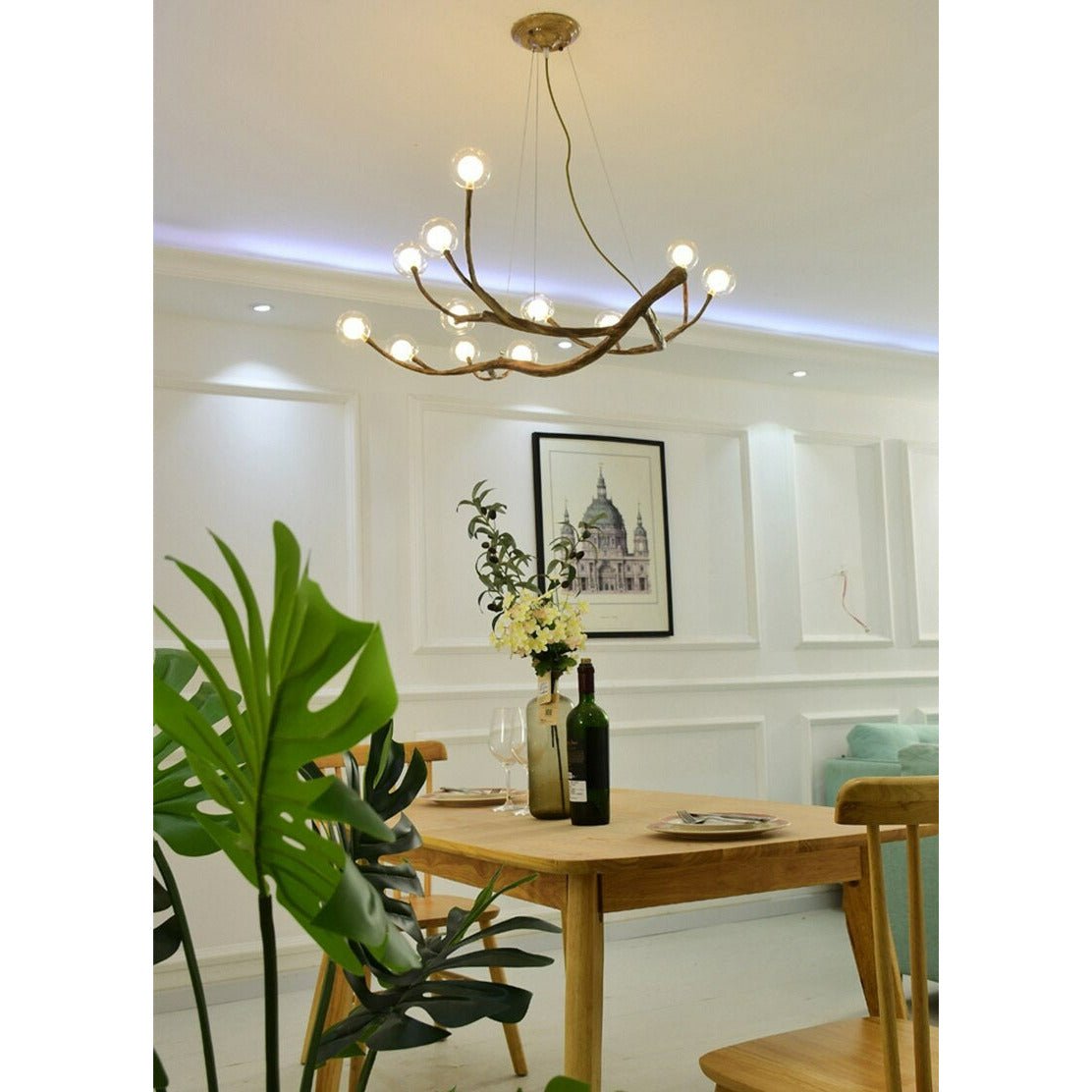 Lustre Suspension Design Branche d'Arbre Rustique | Nature - Lampes Design