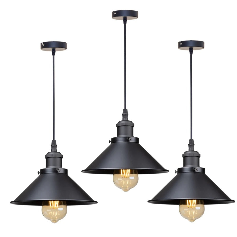 Suspension Vintage Loft Rétro en Métal — E27, Nombreux Coloris | DATCHA™