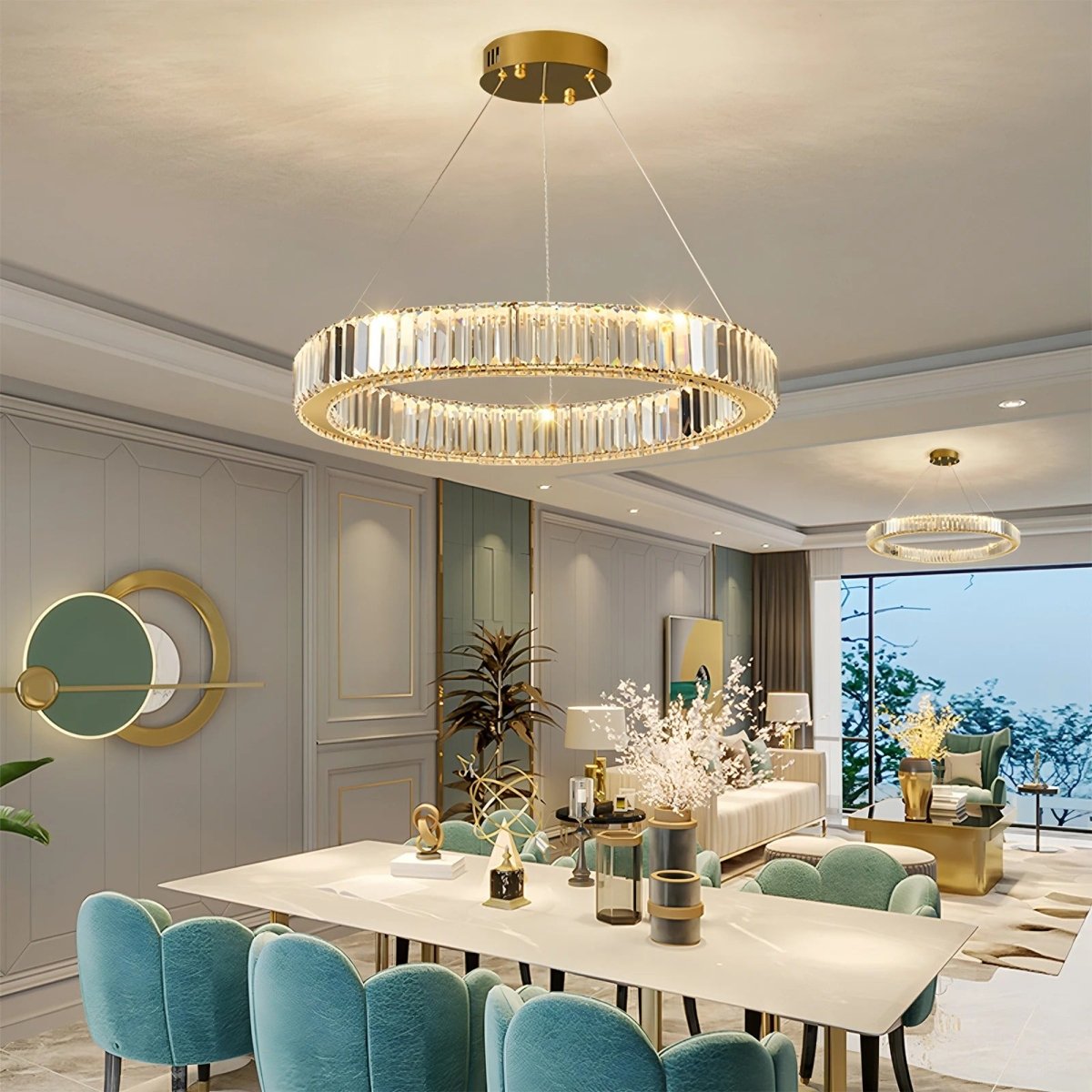 Plafonnier Cristal Luxe Nordique — Luminaire LED Dimmable Télécommande | IRALAN™ - Lampes Design