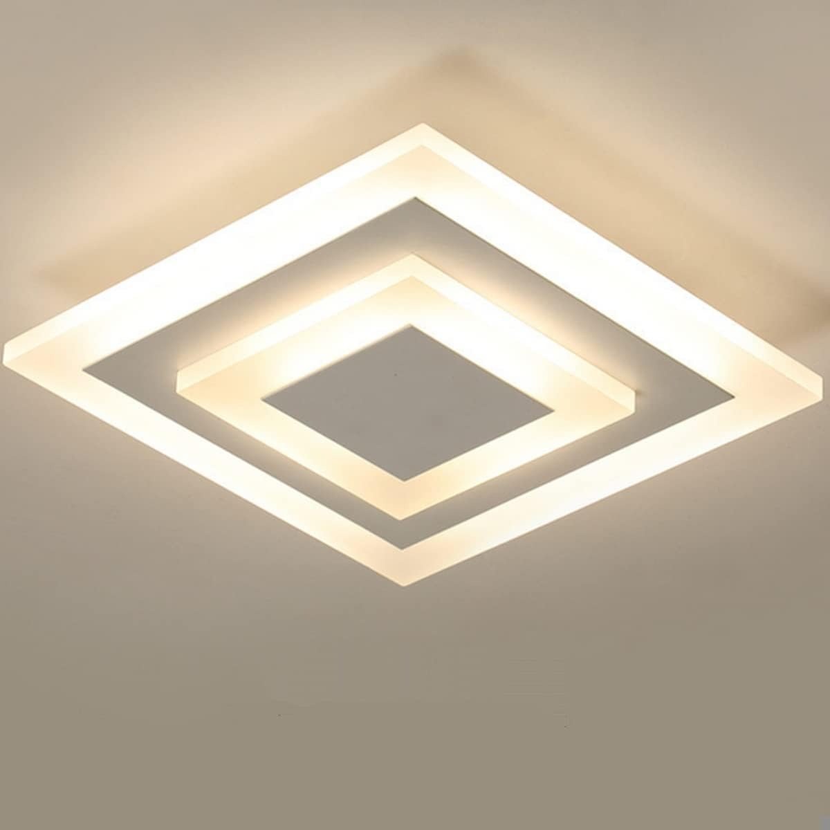 Plafonnier LED Compact Design Carré - Éclairage Blanc Chaud | LAMIA - Lampes Design